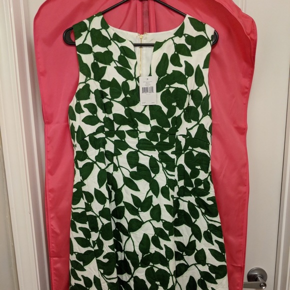 Kate Spade Garden Leaves A-Line Dress - Picture 1 of 9